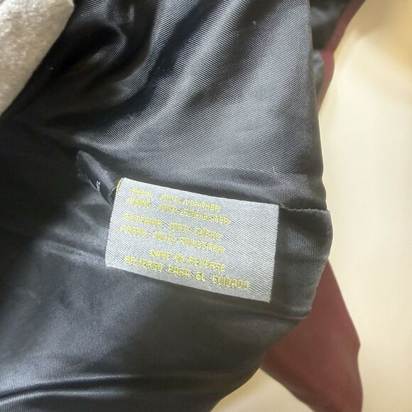 Vtg Kenneth Cole Reaction Lamb Leather Jacket Burgundy Womens XXL Biker/Moto - Picture 7 of 8